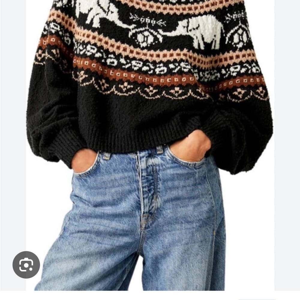 Cozy Black Elephant Sweater